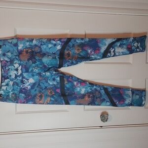 Reflex Floral Leggings with Mesh Details